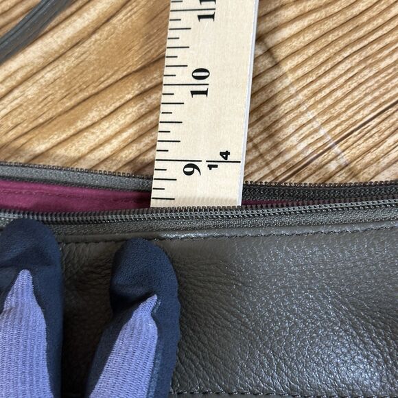 Stone Mountain Hobo Shoulder Bag Green Multiple Compartments Detachable Keychain - Picture 12 of 16